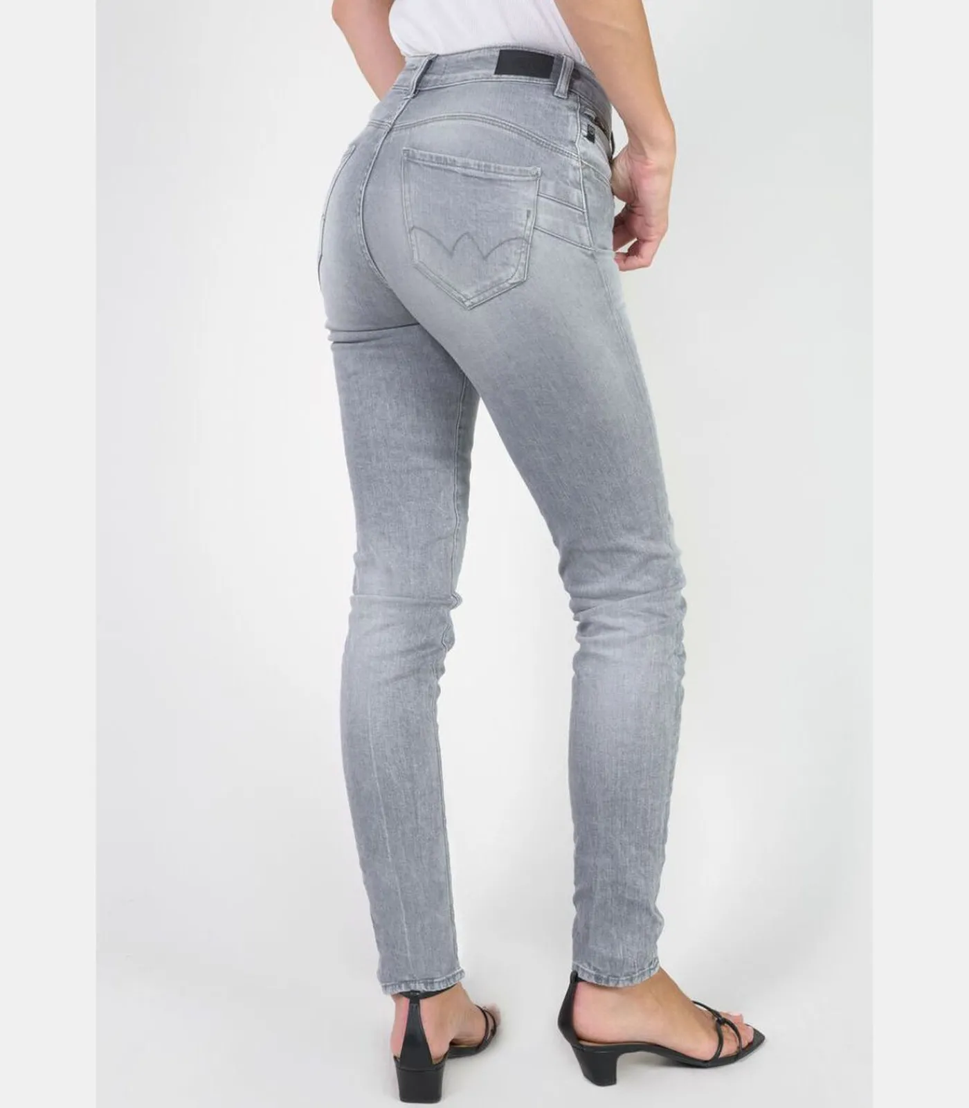 Le Temps des Cerises Jeans push-up slim hoge taille PULP, lengte 34 gray Outlet
