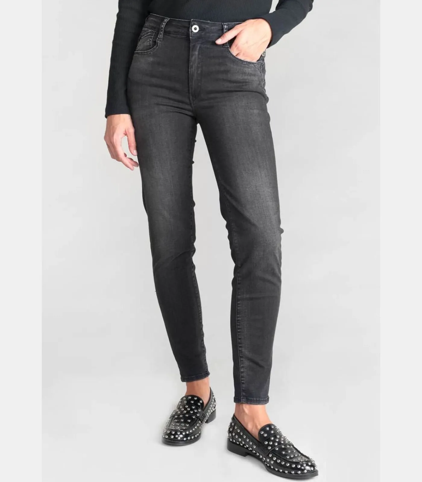 Le Temps des Cerises Jeans push-up slim hoge taille PULP, 7/8 black Clearance