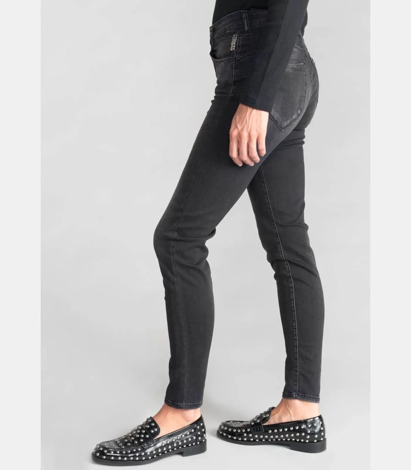 Le Temps des Cerises Jeans push-up slim hoge taille PULP, 7/8 black Clearance