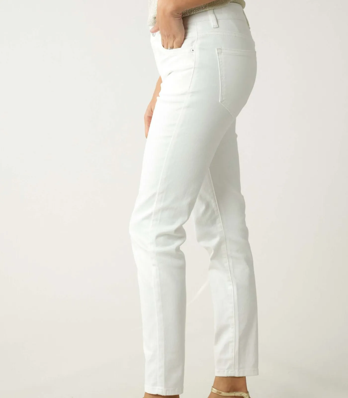 Deeluxe JESS - Slim-fit jeans white