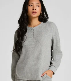 Hunkemöller Joggingbroek van wafelstof gray Discount