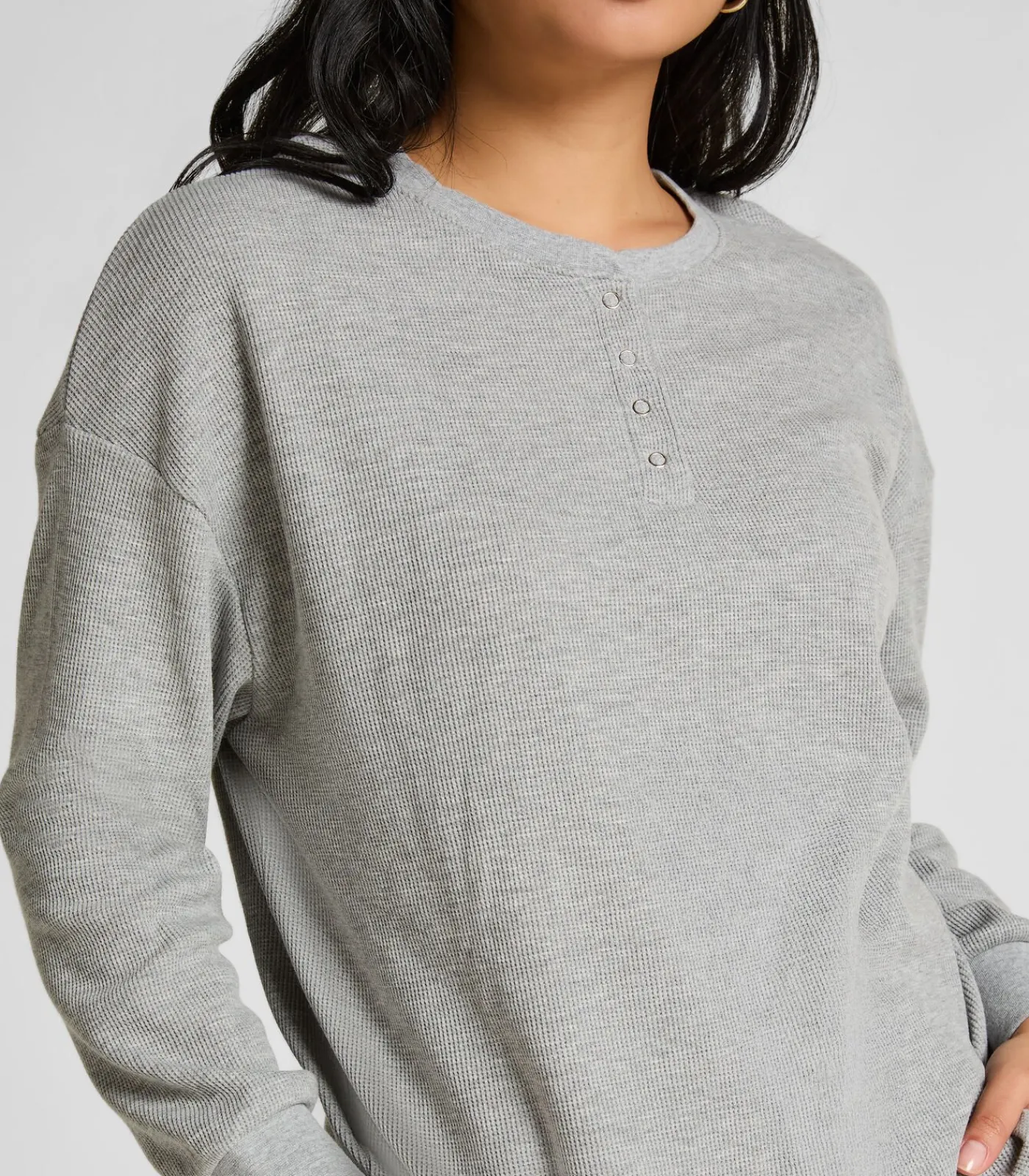Hunkemöller Joggingbroek van wafelstof gray Discount