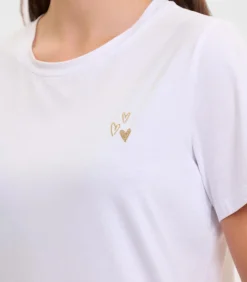 Rino&Pelle Jolene t-shirt wit white/gold Best