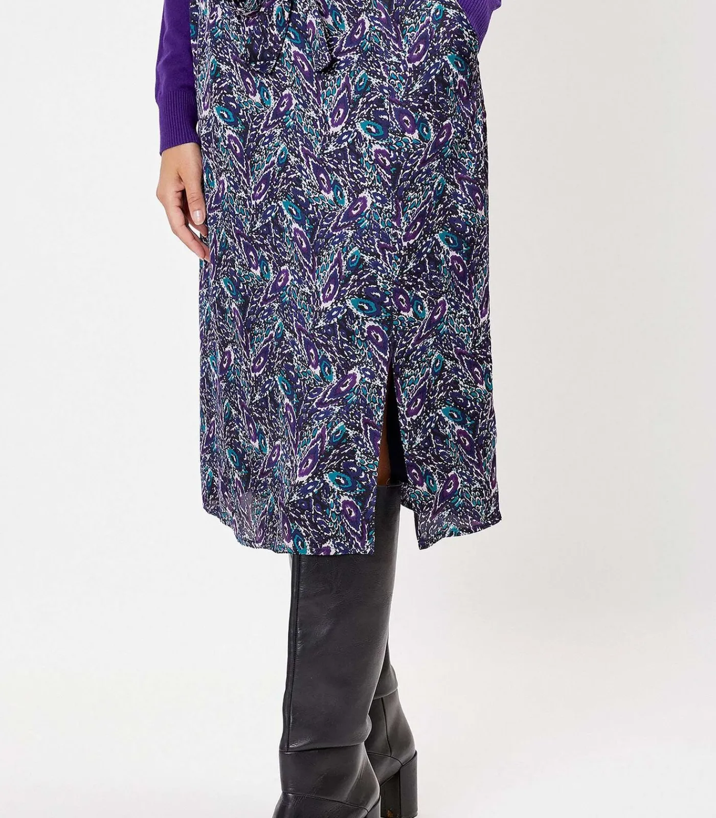 La Fiancée Jupe midi Ecovero ALIX violet
