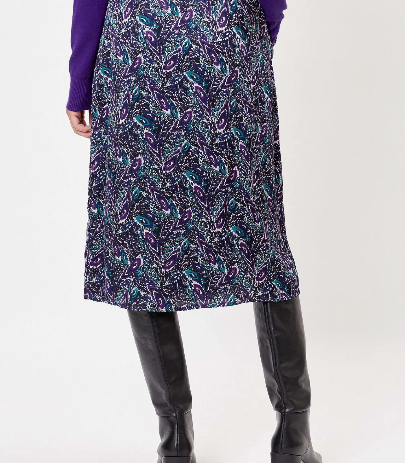 La Fiancée Jupe midi Ecovero ALIX violet