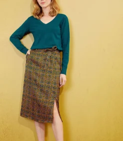 La Fiancée Jupe midi Ecovero ALIX yellow