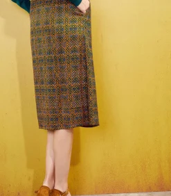 La Fiancée Jupe midi Ecovero ALIX yellow