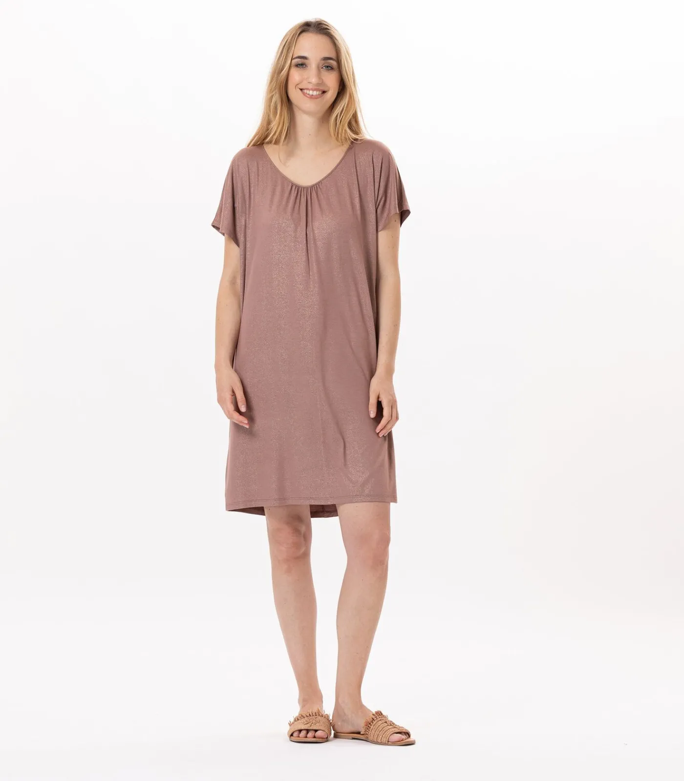 LE CHAT Jurk in viscose RAMATUELLE 942 brown Hot