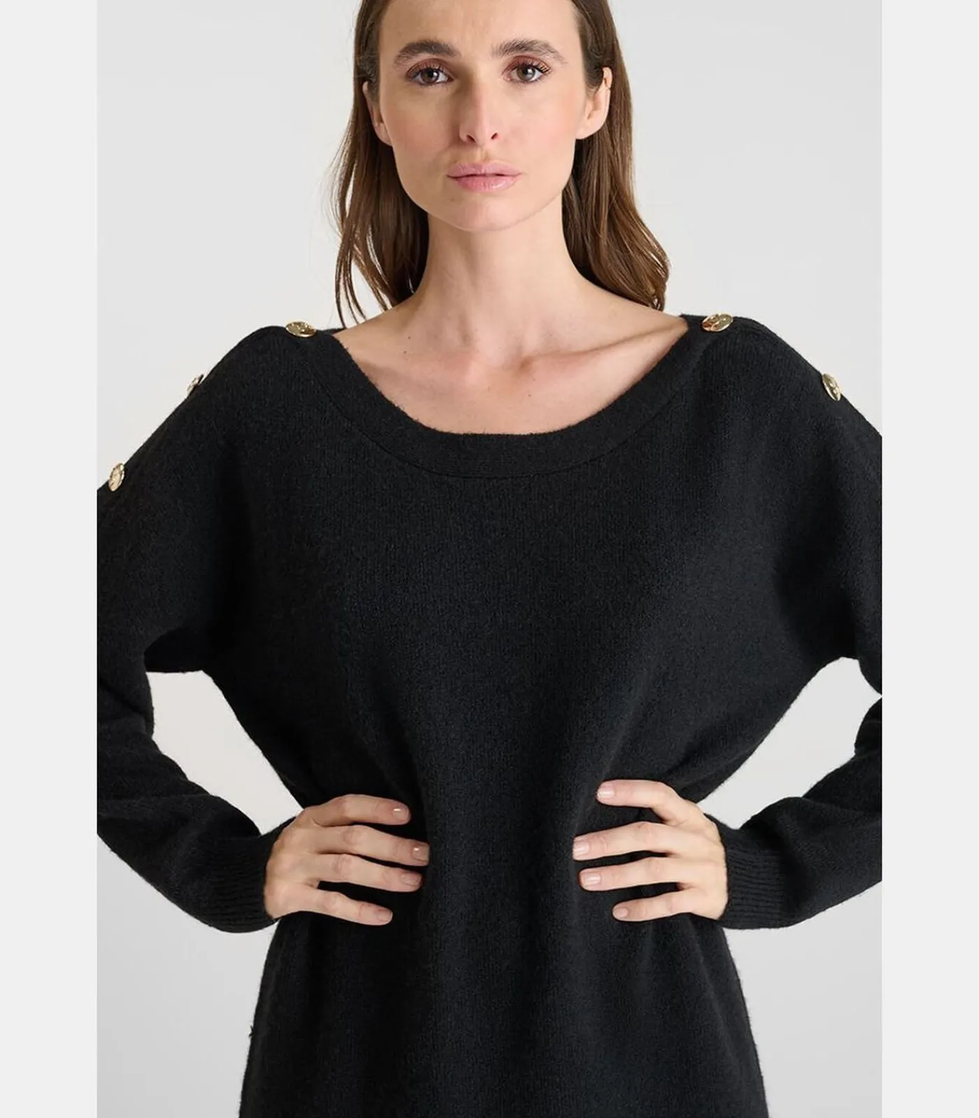 Le Temps des Cerises Jurk recht CARMENA black Discount