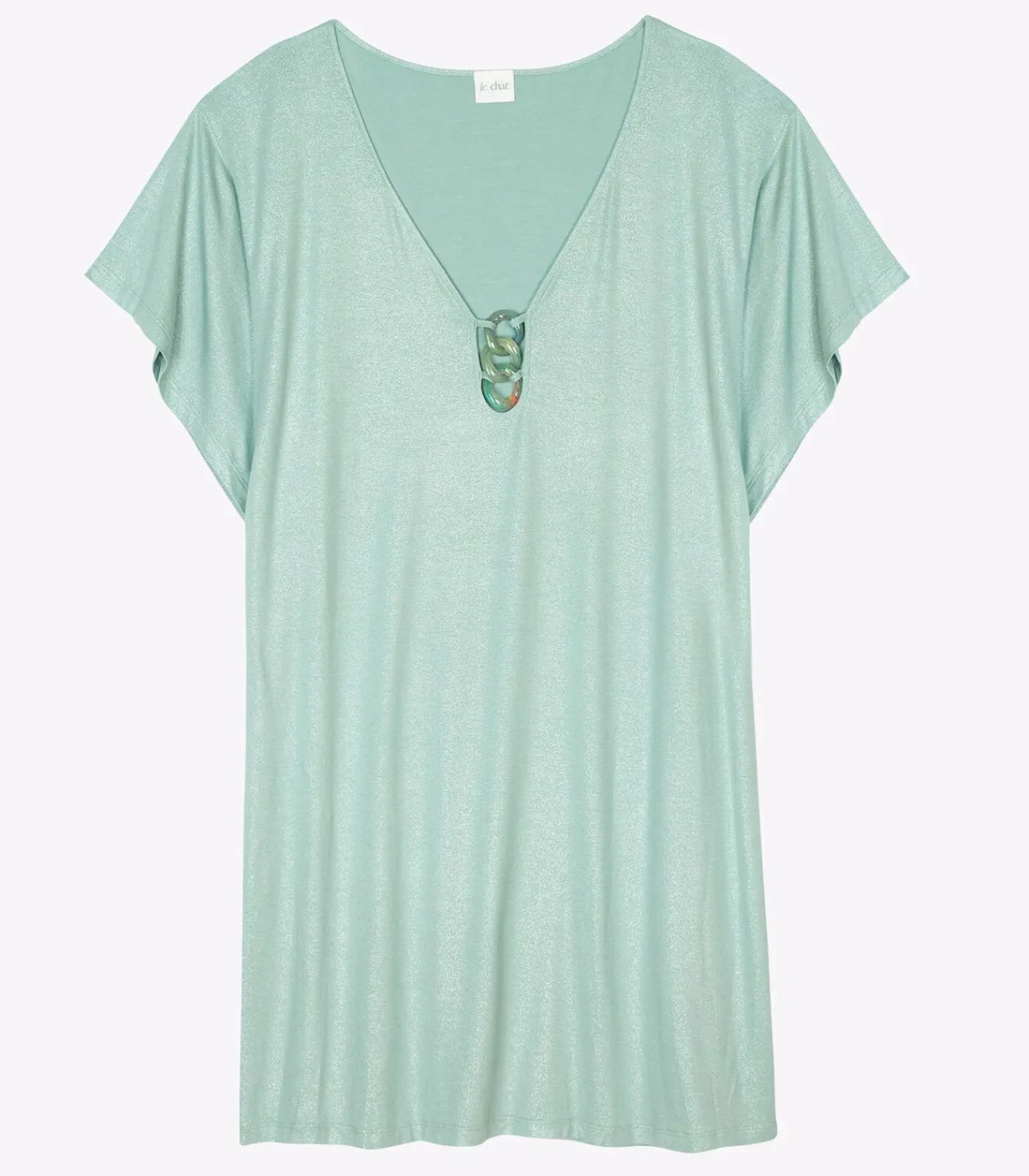 LE CHAT Kaftan in viscose RAMATUELLE 940 green Clearance