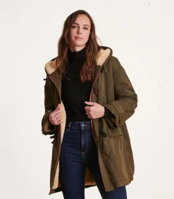 La Fée Maraboutée Kaki parka halflange capuchon darkGreen New