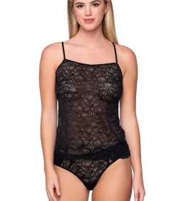 LUNA Kanten hemdje MICRO TOUCH LACE black Clearance