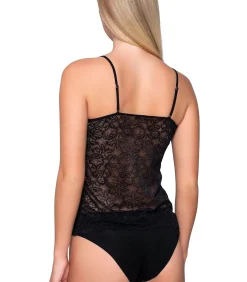 LUNA Kanten hemdje MICRO TOUCH LACE black Clearance