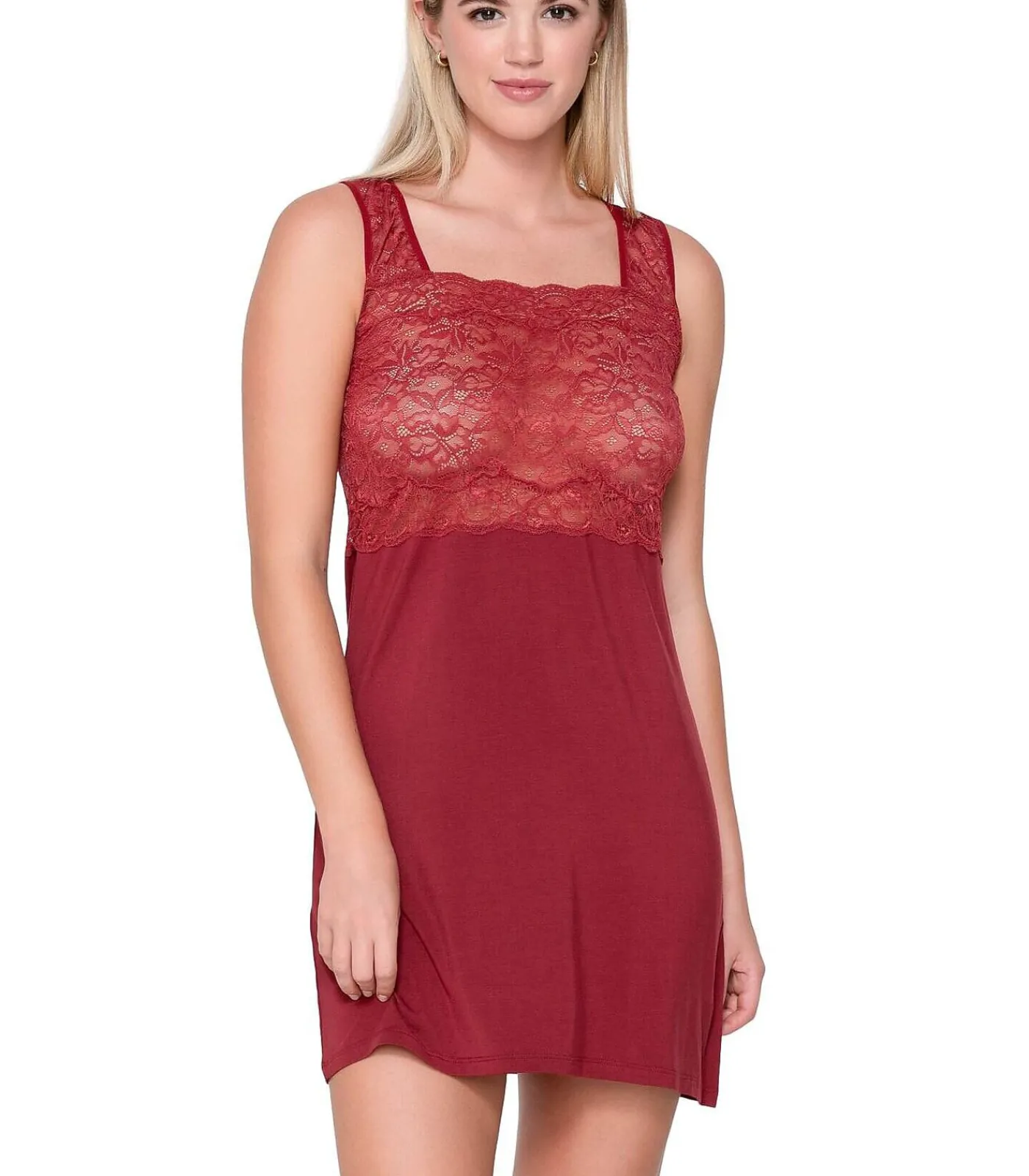 LUNA Kanten nachtpon MICRO TOUCH LACE red New