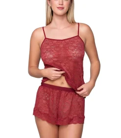 LUNA Kanten short MICRO TOUCH LACE red Hot
