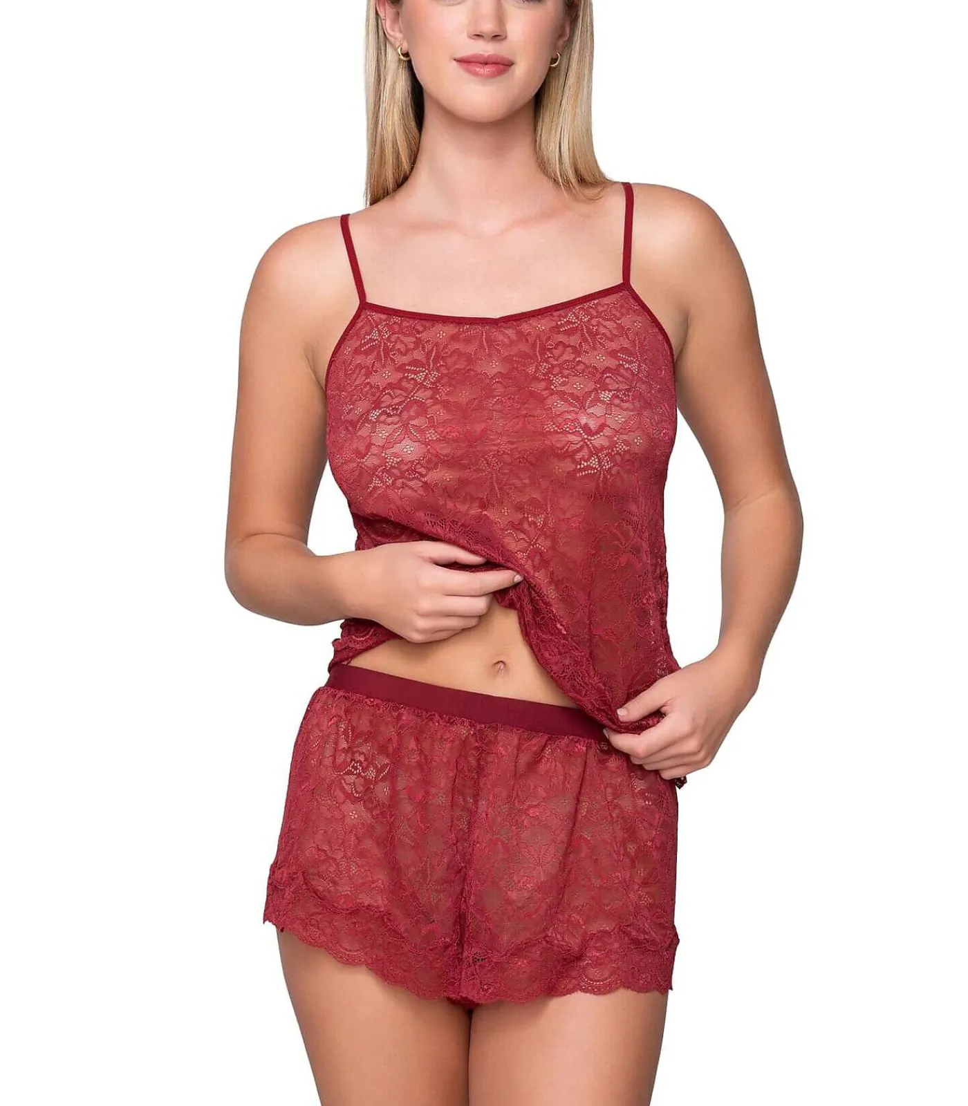 LUNA Kanten short MICRO TOUCH LACE red Hot