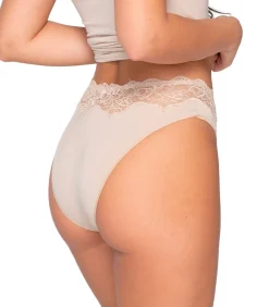 LUNA Kanten slip MICRO TOUCH beige Online