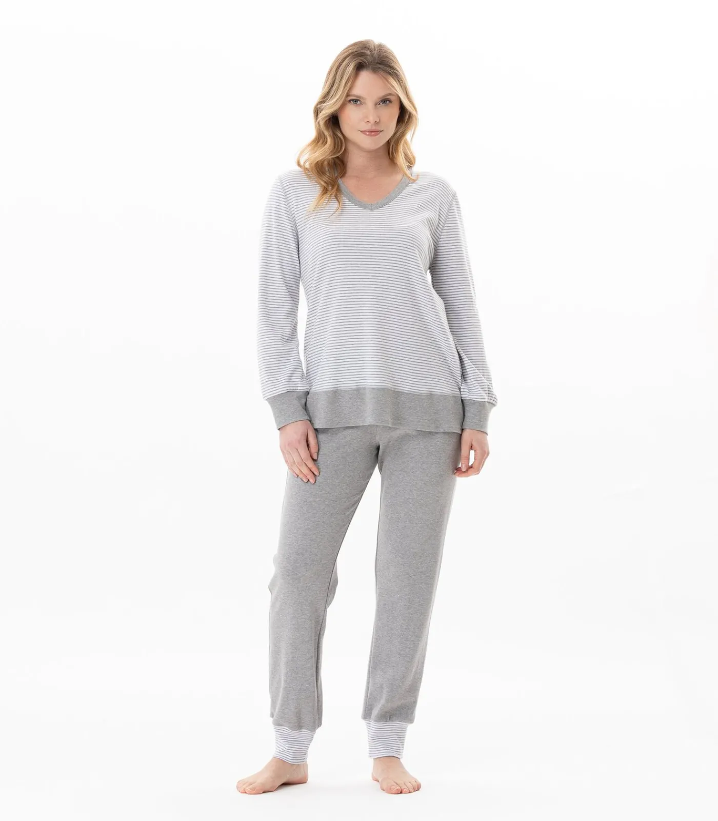 LE CHAT Katoenen pyjama FLOCON 102 gray Best