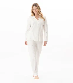 LE CHAT Katoenen pyjama met knopen LUNA 106 white Discount