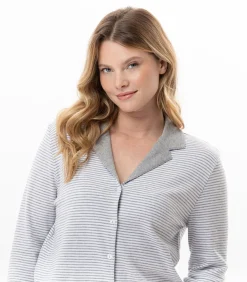 LE CHAT Katoenen pyjama met knopen FLOCON 106 gray Clearance