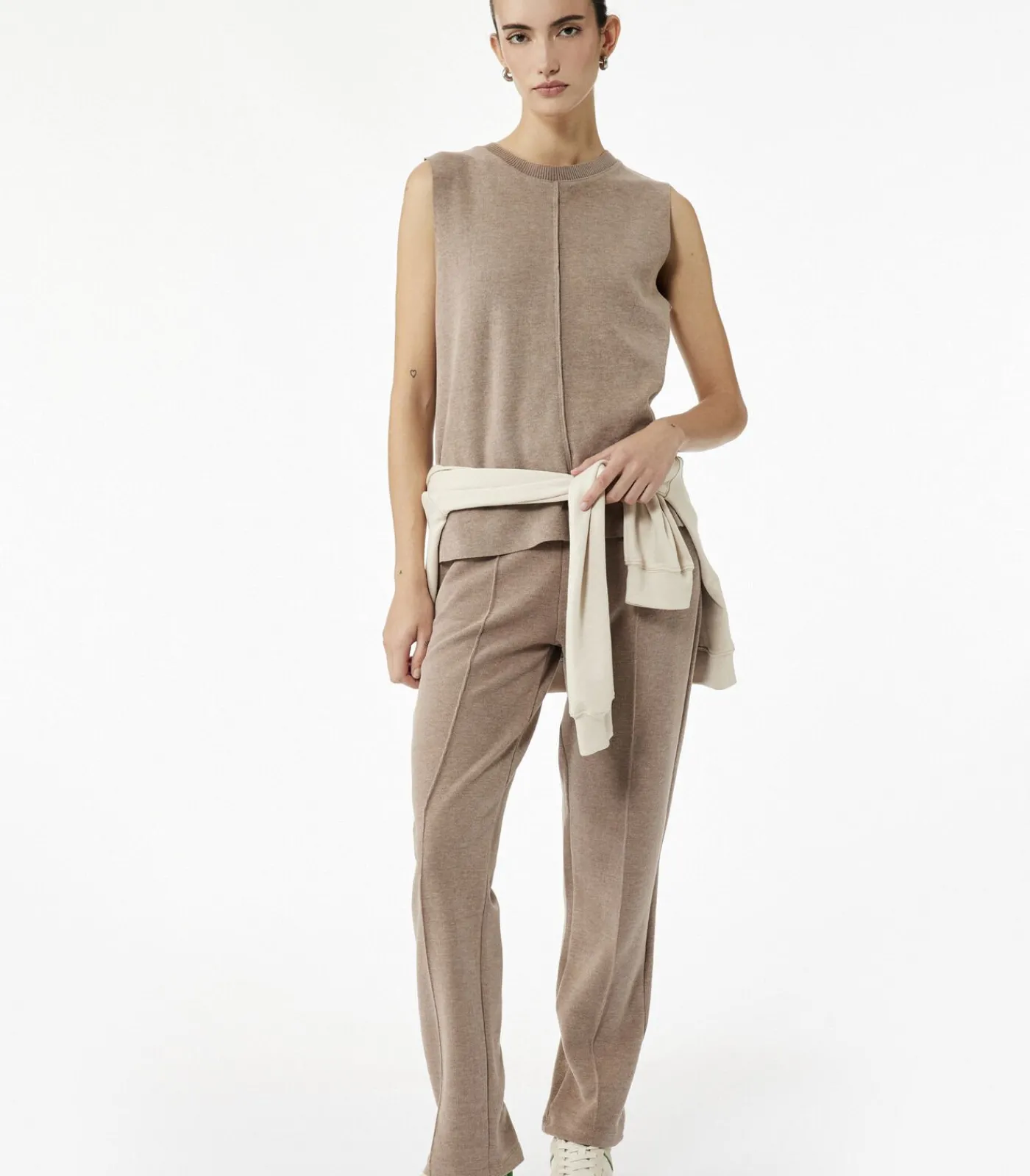 Koton Katoenen Slanke Joggingbroek met Zakdetail camel Online