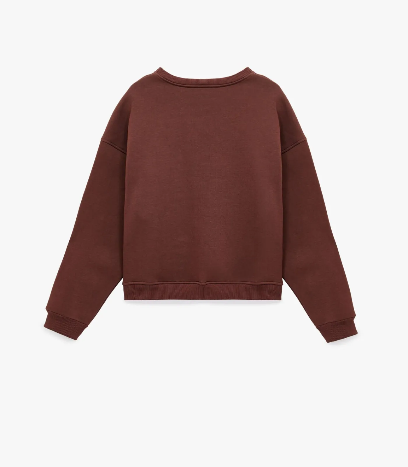 Koton Katoenen Sweatshirt Met Kattenborduursel Lang Ronde Hals brown Sale
