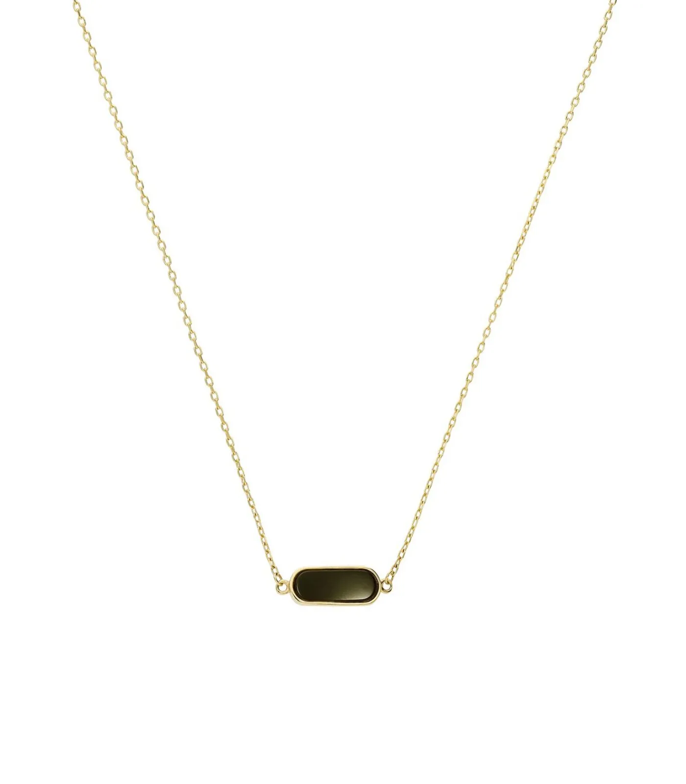 Lucardi Ketting 14 Karaat Goud black Clearance