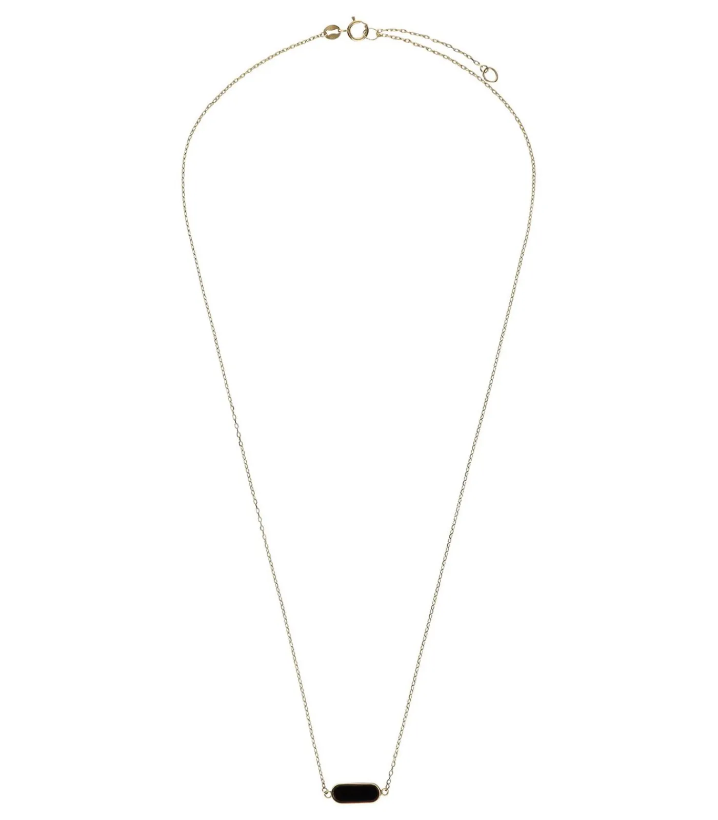 Lucardi Ketting 14 Karaat Goud black Clearance