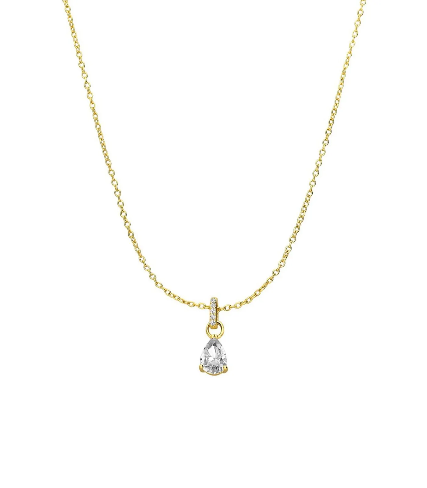 Lucardi Ketting 925 Zilver gold Discount