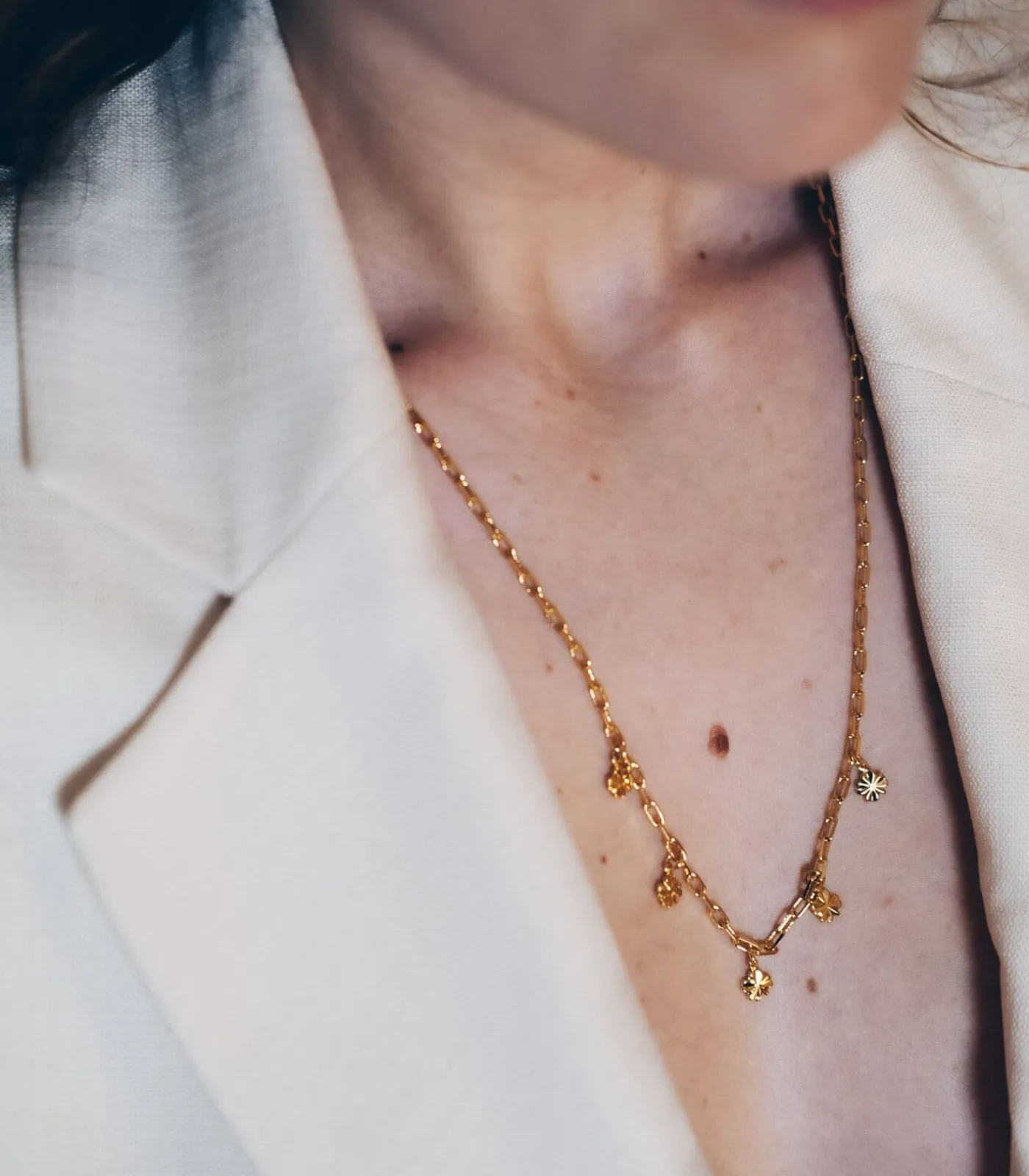 Monsieur Simone Ketting Léon Goud Klavertjes gold Sale