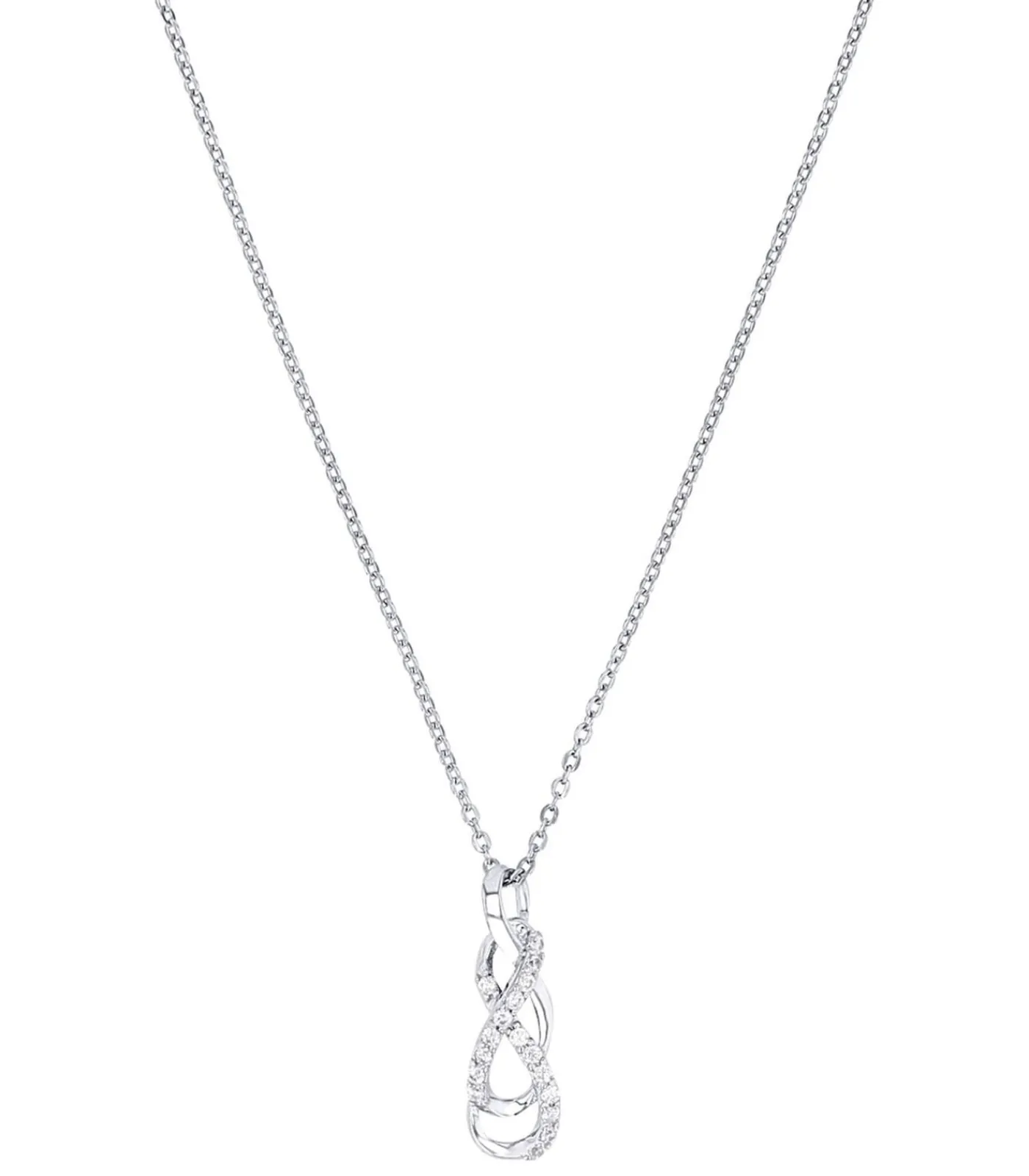 Amor Ketting met hanger für Damen, 925 Sterling Silber, Zirkonia synth. | Infinity silver Sale