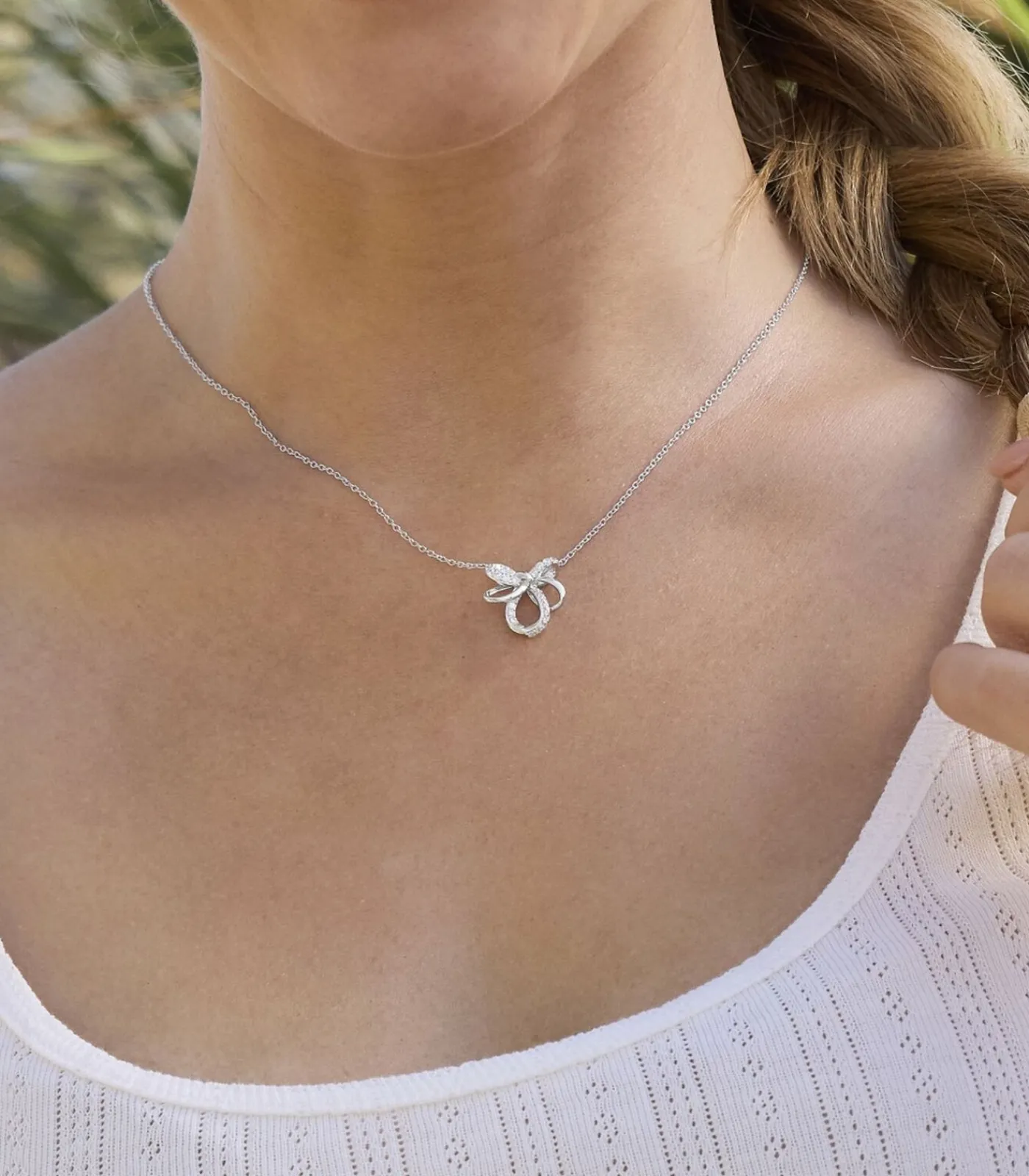 Amor Ketting met hanger voor dames, 925 Sterling zilver, zirkonia synth. silver Outlet