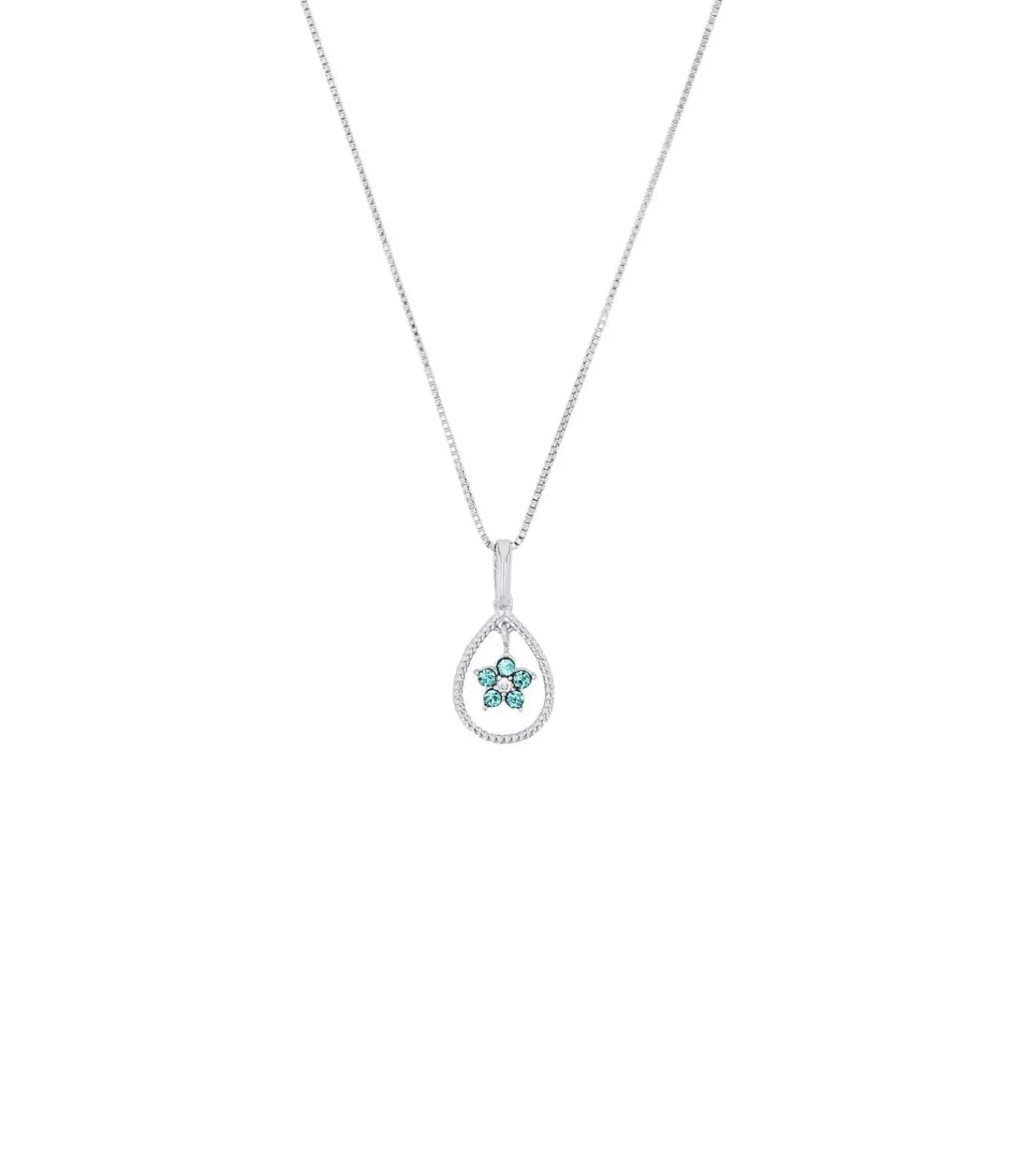 Amor Ketting met hanger voor dames, 925 Sterling zilver, zirkonia synth. | bloem silver Best