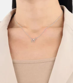Amor Ketting met hanger voor dames, 925 Sterling zilver, zirkonia synth. | Lus silver