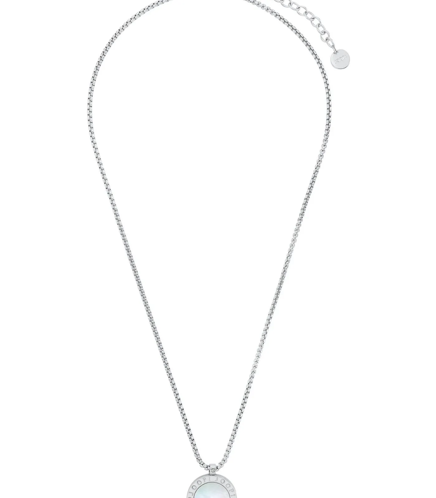 JOOP! Ketting met hanger voor dames, roestvrij staal, zirkonia synth. silver New