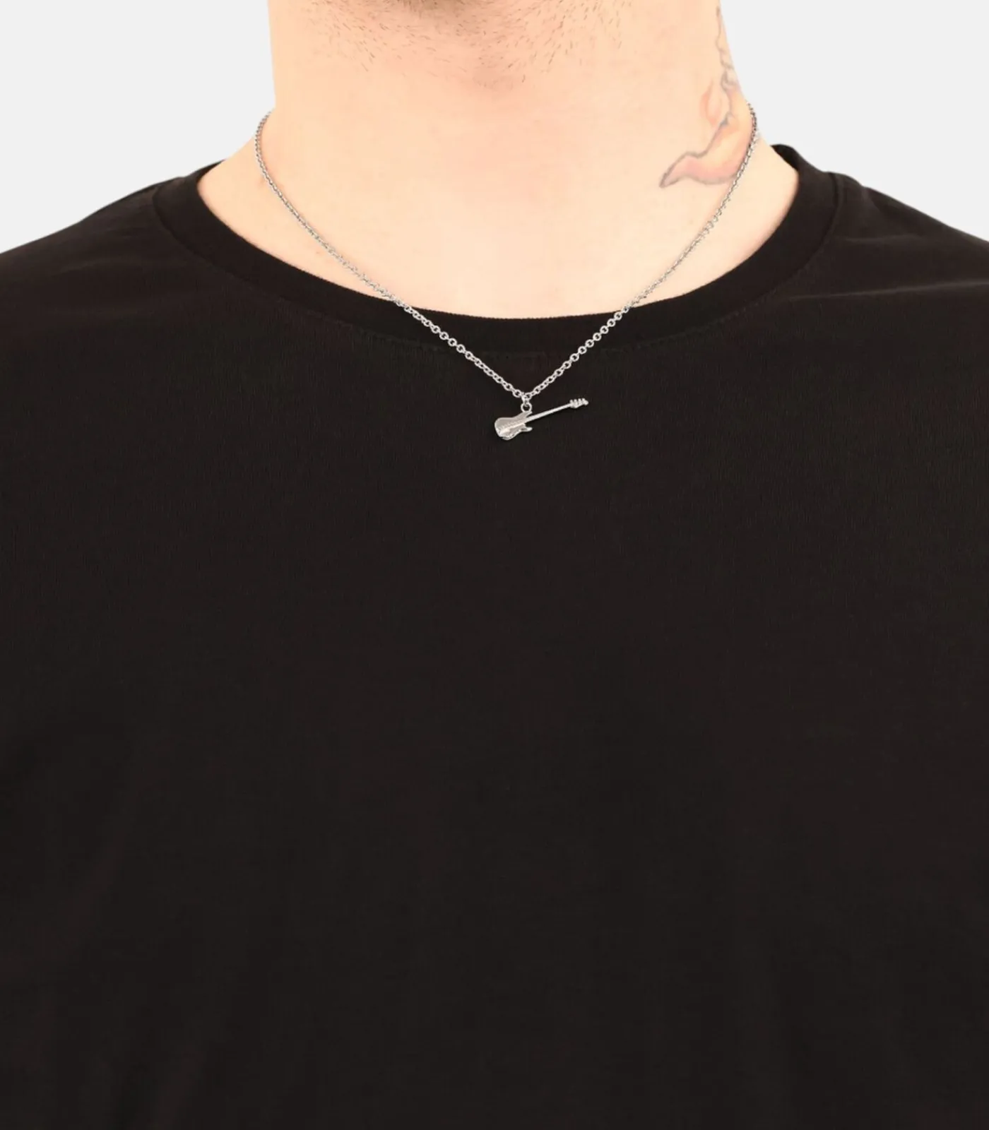 Amor Ketting met hanger voor dames en heren, unisex, 925 sterling zilver | gitaar silver New