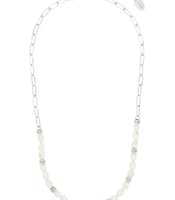 s.Oliver Ketting met hanger voor dames, roestvrij staal, gekweekte zoetwaterparel silver Online