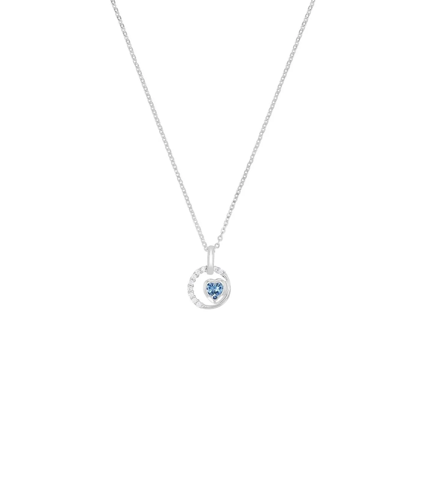 Amor Ketting met hanger voor dames, 925 Sterling zilver, zirkonia synth. | Hart silver Best