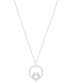 Amor Ketting met hanger voor dames, 925 Sterling zilver, zirkonia synth. | vogel silver Clearance