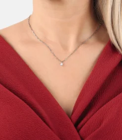 NOELANI Ketting met hanger voor dames, 925 Sterling zilver, zirkonia synth. silver Hot