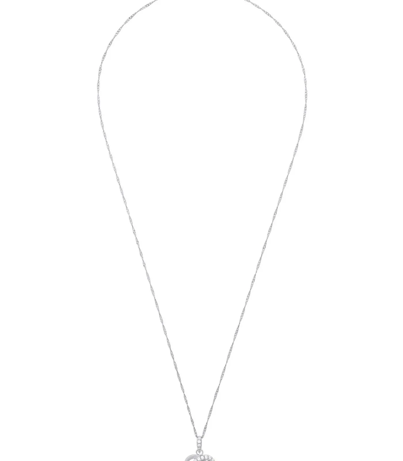 Amor Ketting met hanger voor dames, 925 Sterling zilver, zirkonia synth. | Hart silver New