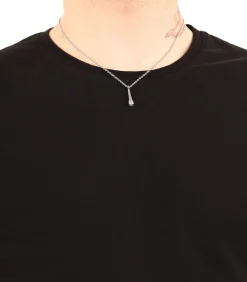 Amor Ketting met hanger voor mannen en vrouwen, unisex, 925 Sterling zilver | Microfoon silver Best