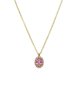 Lucardi Ketting Staal pink Clearance