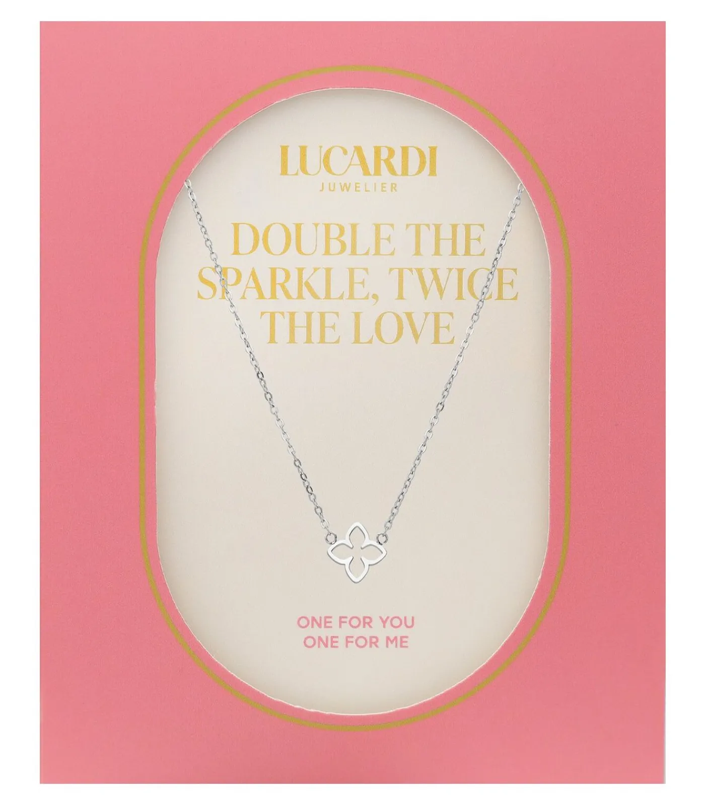 Lucardi Ketting Staal silver Clearance