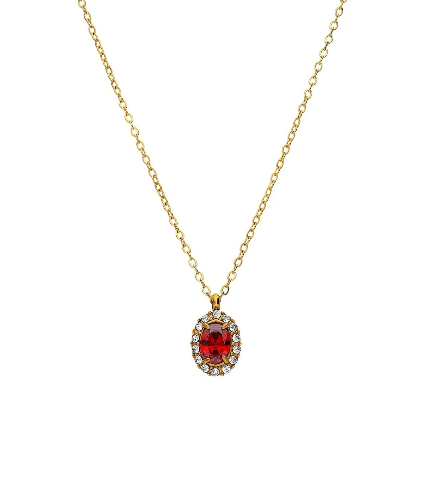 Lucardi Ketting Staal red Best