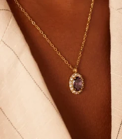 Lucardi Ketting Staal purple Online