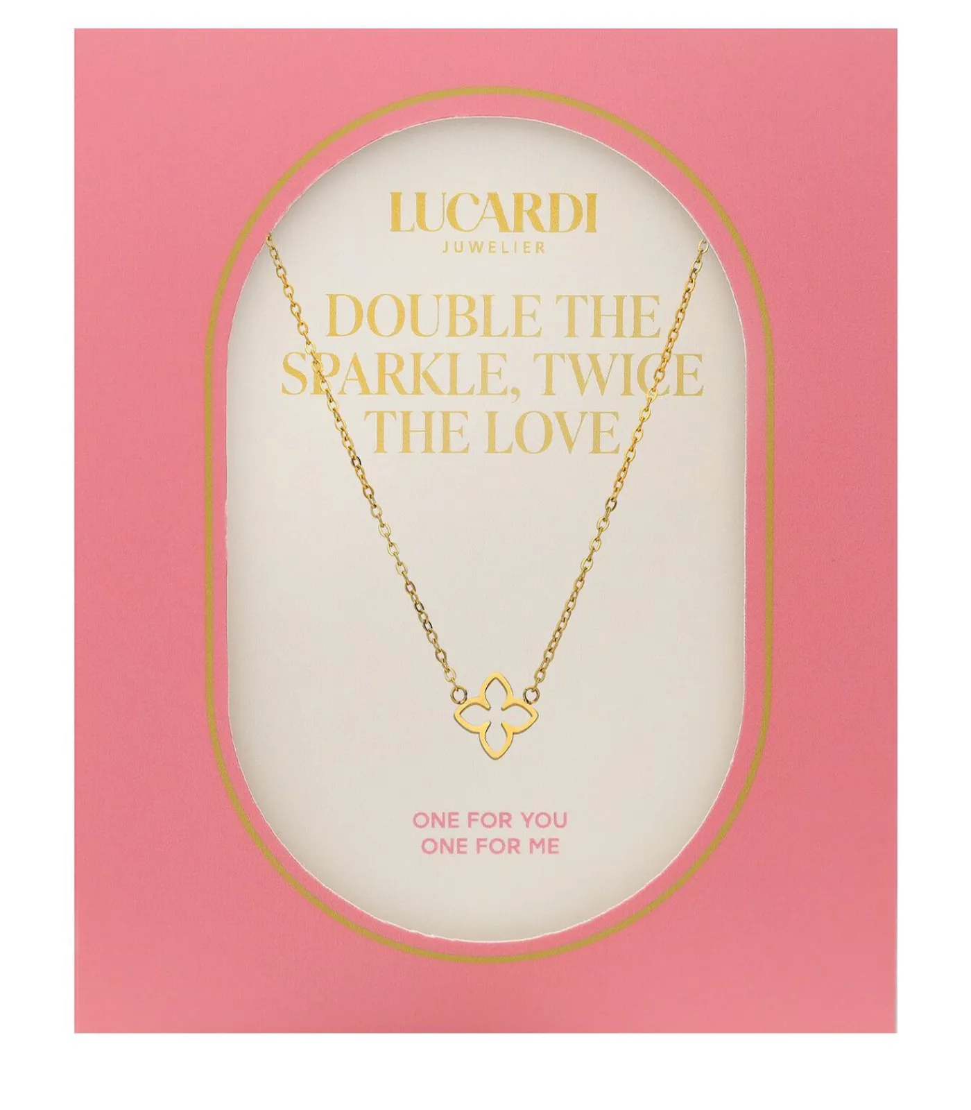 Lucardi Ketting Staal gold Sale