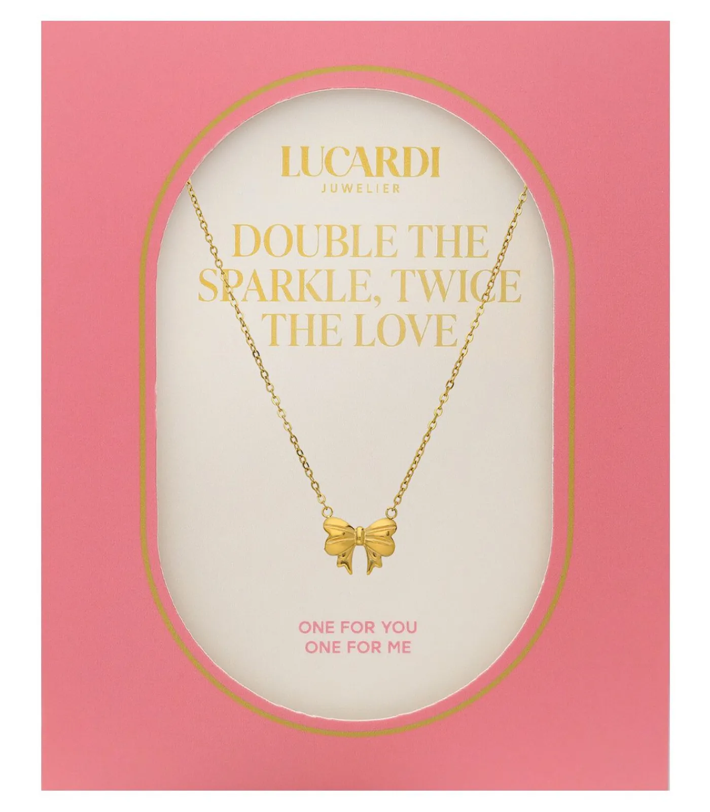 Lucardi Ketting Staal gold