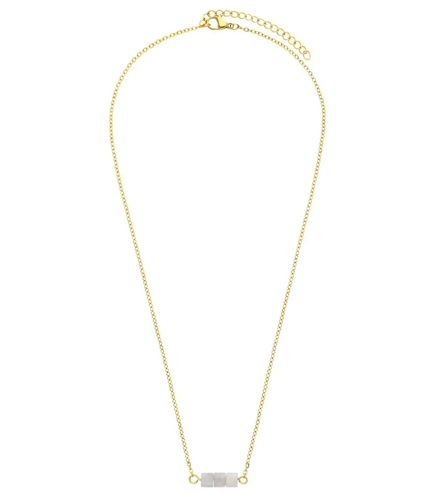 Lucardi Ketting Staal 45 cm gold Outlet