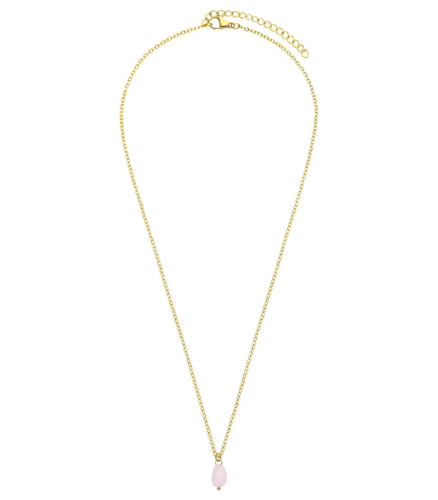 Lucardi Ketting Staal 45 cm gold/pink New